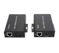 Extender KVM HDMI Full HD 1080P HDMI Extender Ethernet Trasmissione non compressa via singolo Cat 5e da 6 a 150 M, per tastiera USB e mouse, proiettori, DVD (UE)