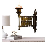 Extending Taper Candle Holder - Clear Candle Display Holder Crystal Candles Display Holders | Decorative Homes Decor Candles Stand | Metal Antique Taper Candlestick Holders For Wedding, Home, Living R