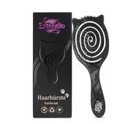 EXTENDIO Spazzola professionale per capelli districante - leggera, curva ed ergonomica - per capelli lunghi, ricci o fini, senza tirare, ideale per l'uso quotidiano - 4 colori L (nero)