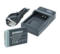 EXTENSILO 1x base di ricarica, 1x batteria, 1x cavo USB-A/USB-C compatibile con Canon PowerShot G7 X, G7 X Mark II, G5X Mark II camera
