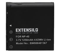 EXTENSILO 1x batteria compatibile con Casio Exilim EX-Z30, EX-Z300PK, EX-Z300BK, EX-Z200SR, EX-Z200RD, EX-Z300 fotocamera (1250mAh, 3,7V, Li-Ion)