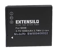 EXTENSILO 1x batteria compatibile con Panasonic Lumix DMC-FX500, DMC-FX55 fotocamera digitale DSLR (1000mAh, 3,7V, Li-Ion)