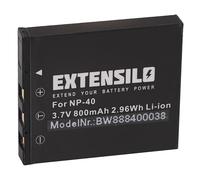 EXTENSILO 1x batteria compatibile con Pentax Optio A10, A20, A30, A40, L20, E75, E85, M85 fotocamera digitale DSLR (800mAh, 3,7V, Li-Ion)