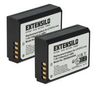 EXTENSILO 2x batteria compatibile con Canon EOS 1100D, 1D X, 1D X Mark II, 2000D, 1200D, 3000D, 1300D, 1500D fotocamera (1100mAh, 7,4V, Li-Ion)