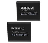 EXTENSILO 2x batteria compatibile con Olympus Tough TG-1, TG-3, TG-4, TG-2, TG-5, TG-1 iHS, TG-2 iHS, TG-6 fotocamera (1050mAh, 3,7V, Li-Ion)