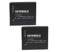 EXTENSILO 2x batteria compatibile con Panasonic Lumix DMC-FX33, DMC-FX35, DMC-FX37 fotocamera digitale DSLR (1000mAh, 3,7V, Li-Ion)