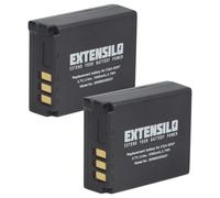 EXTENSILO 2x batteria compatibile con Panasonic Lumix DMC-TZ5, DMC-TZ50 fotocamera (1000mAh, 3,7V, Li-Ion)
