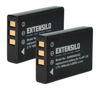 EXTENSILO 2x batteria compatibile con Rollei Powerflex 350 WiFi fotocamera (1800mAh, 3,7V, Li-Ion)