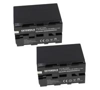EXTENSILO 2x batteria compatibile con Sony MiniDV DCR-VX2100, DCR-VX2000, DCR-TV900E, DCR-TV900, DCR-TRV900 fotocamera (6600mAh, 7,4V, Li-Ion)