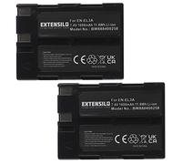 EXTENSILO 2x batteria sostituisce Nikon EN-EL3, EN-EL3a per fotocamera (1600mAh, 7,4V, Li-Ion)