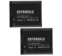 EXTENSILO 2x batteria sostituisce Panasonic DMW-BCM13PP, DMW-BCM13E, DMW-BCM13 per fotocamera (1050mAh, 3,7V, Li-Ion)