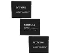 EXTENSILO 3x batteria compatibile con Canon PowerShot SX410 IS, A4050, SX400 IS, A4000 IS fotocamera digitale DSLR (600mAh, 3,7V, Li-Ion)
