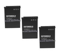 EXTENSILO 3x batteria compatibile con Nikon CoolPix S8100, S8200, S9100, S9200, S9300 fotocamera digitale DSLR (1000mAh, 3,7V, Li-Ion)