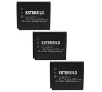 EXTENSILO 3x batteria compatibile con Pentax Q-S1, Q7, Q, Q10 fotocamera (750mAh, 3,7V, Li-Ion)