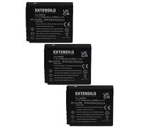 EXTENSILO 3x batteria compatibile con Ricoh Caplio GX200, DX-2G, R4, R3, GX100, G700SE, DX-1G, G700, G600, R30 fotocamera (1250mAh, 3,7V, Li-Ion)