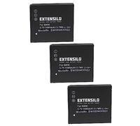 EXTENSILO 3x batteria compatibile con Ricoh Caplio R6, R7, R8, R10 fotocamera digitale DSLR (1000mAh, 3,7V, Li-Ion)