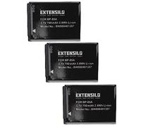 EXTENSILO 3x batteria compatibile con Samsung ST200, WB210, ST200F, PL210, SH100 fotocamera (750mAh, 3,7V, Li-Ion)