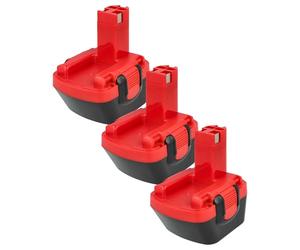 EXTENSILO 3x batteria compatibile con Strapex STB65, STB63, STB61 utensile (3300 mAh, NiMH, 12 V)