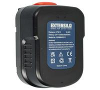 EXTENSILO batteria compatibile con Black & Decker HP122K, HP122KD, HP126F2B, HP126F2K, HP126F3B attrezzo da lavoro (3300 mAh, NiMH, 12 V)