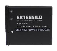 EXTENSILO batteria compatibile con Canon PowerShot A2200, A3000 IS, A3000IS, A3100IS fotocamera digitale DSLR (700mAh, 3,7V, Li-Ion)