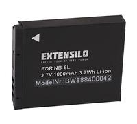 EXTENSILO batteria compatibile con Canon PowerShot SX260 HS, SX260HS, SX270 HS, SX280 HS fotocamera digitale DSLR (1000mAh, 3,7V, Li-Ion)