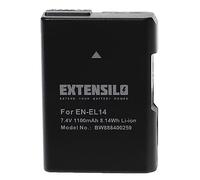 EXTENSILO batteria compatibile con Nikon D3300, D5100, D3200 DSLR fotocamera digitale DSLR (1100mAh, 7,4V, Li-Ion) con infochip