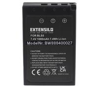 EXTENSILO batteria compatibile con OM System OM-5 fotocamera (1000mAh, 7,4V, Li-Ion), infochip