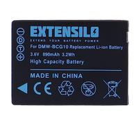 EXTENSILO batteria compatibile con Panasonic Lumix DMC-ZS6, DMC-ZS15, DMC-ZS10, DMC-TZ9, DMC-ZS8, DMC-ZS20 fotocamera (890mAh, 3,6V, Li-Ion)