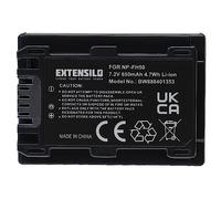 EXTENSILO batteria compatibile con Sony DCR-DVD306(E), DCR-DVD310(E), DCR-DVD406(E) fotocamera digitale DSLR (650mAh, 7,2V, Li-Ion, nero)