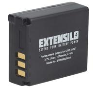 EXTENSILO batteria sostituisce Panasonic DMW-BCD10, CGA-S007E, CGA-S007A/B, CGA-S007, CGA-S007A/1B per fotocamera (1000mAh, 3,7V, Li-Ion)