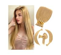Extension #27 Extension for capelli umani biondi sfusi 100G senza trama, capelli lisci sfusi Remy for intrecciare Capelli Intrecci(28 Inch)