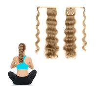 Extension a clip per capelli a coda di cavallo | Extension a clip per capelli a coda di cavallo ricci ondulati per capelli sottili lunghi 24 pollici avvolgono i capelli umani | Fermagli per capelli a