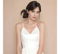 Extension a coda di cavallo con clip, sintetiche, con chignon, soffici, da donna (stile B, marrone scuro)