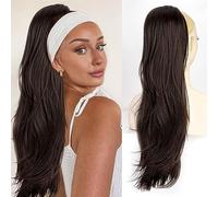 Extension a coda di cavallo con coulisse, lunghezza 66 cm, capelli sintetici lisci naturali ondulati, per donne e ragazze, uso quotidiano