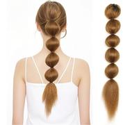 Extension a coda di cavallo da donna, lunga, 50,8 cm, intrecciata, con coulisse, afro, puff sintetico, senza cuciture, 100 g, colorato (4#)