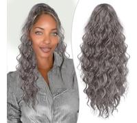 Extension a coda di cavallo riccia con coulisse, per donne nere, 30,5 cm, capelli sintetici afro crespi neri e marroni, per uso quotidiano e feste
