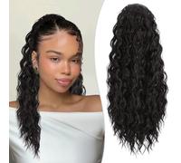 Extension a coda di cavallo riccia con coulisse, per donne nere, 30,5 cm, capelli sintetici afro crespi neri e marroni, per uso quotidiano e feste