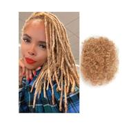 Extension Afro Kinkys Bulk Human Hair for estensioni Dreadlock 27# Capelli Afro Crochet Biondi for Donne Nere Capelli Intrecci(6inches)
