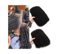 Extension Afro Kinkys Capelli Umani Sfusi 50 g/Confezione, Capelli for Trecce for Dreadlocks, Riparazione Dreadlock, Twist, Extension Dreadlock Capelli Intrecci(22inches)