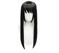 Extension Black Anime Wig with Bangs Long Women Wig with Braids Comic Synthetic Hair Wig Halloween Anime Theme Party.