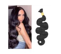 Extension Brasiliano Body Wave Bulk Capelli Umani for Treccia Colore Naturale Nessuna Trama Estensione Capelli Remy Capelli Intrecci(18 Inch)