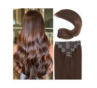 Extension Capelli #4 Clip marrone cioccolato nelle estensioni dei capelli Estensioni umani veri morbida e setosa Remy for le donne 8 pezzi 120 g/set Invisibili(16inches 120g)