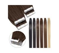 Extension Capelli Biadesivo Nastro adesivo nelle extension for capelli umani, 20 pezzi 50 g Estremità spesse Nastro dritto senza cuciture nelle estensioni for le donne Nastro invisibile for capelli Re