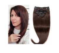 Extension Capelli Clip 14"-24" fermagli for capelli castani in capelli umani 8 pezzi fermagli for capelli castani naturali nelle estensioni veri fermagli for capelli umani nelle estensioni dei capelli