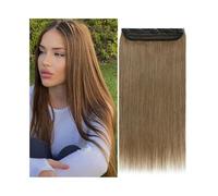 Extension Capelli Clip di veri capelli umani nelle estensioni dei Pezzi lisci spessi e setosi for diradati # 8 remy brasiliani Invisibili(24 Inches)