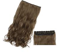 Extension Capelli Clip in Hair Extensions One Piece Synthetic Long Wavey Hair Extensions for Women 22/32 inch Natural High Temperature Fibre 5 Clips in Hairpiece Extensions Filo (Color : 12-24, Size