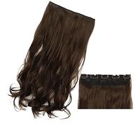 Extension Capelli Clip in Hair Extensions One Piece Synthetic Long Wavey Hair Extensions for Women 22/32 inch Natural High Temperature Fibre 5 Clips in Hairpiece Extensions Filo (Color : 8, Size : 3