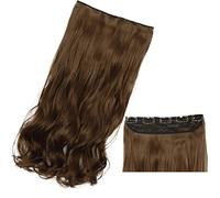 Extension Capelli Clip in Hair Extensions One Piece Synthetic Long Wavey Hair Extensions for Women 22/32 inch Natural High Temperature Fibre 5 Clips in Hairpiece Extensions Filo (Color : 6, Size : 2