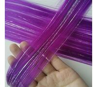 Extension Capelli Colorati Clip nelle estensioni dei capelli colorati Orpelli misti d'argento Sintetici 2 in 1 Parrucchino Momenti salienti della festa for le donne Ragazze(12 pcs,TINSLE-A17_22INCHES)