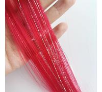 Extension Capelli Colorati Clip nelle estensioni dei capelli colorati Orpelli misti d'argento Sintetici 2 in 1 Parrucchino Momenti salienti della festa for le donne Ragazze(12 pcs,TINSLE-A4_22INCHES)